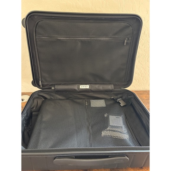 AWAY Carry-On Suitcase Black Hard Shell Spinner Luggage TSA Lock Cabin Bag - Picture 5 of 6